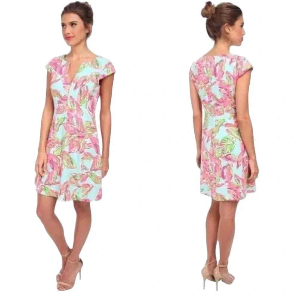 Lilly Pulitzer Multicolor Dress Size XS Mini Beachy Bright Fit and Flare‎ Short